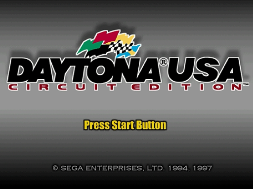 Daytona USA title screen for Sega Saturn